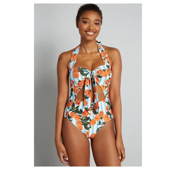 NEW ModCloth x Collectif The Elvira One-Piece Swimsuit - Picture 1 of 7